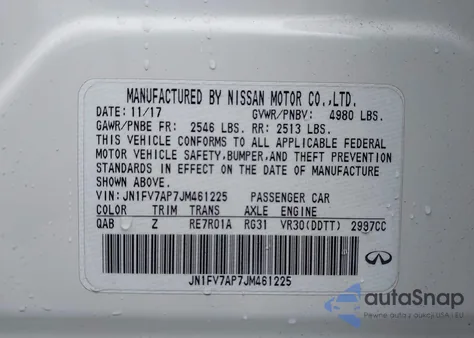 2018 Infiniti Q50 3.0T Red Sport 400 from USA, damaged, VIN JN1FV7AP7JM461225